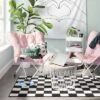 4'x5'5" Small Checker Rug Charcoal And Ivory - Room Essentials™ -Decor Haven Shop GUEST 529660d9 d6a2 4bea afbf acd37c0b8e54