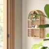 12" X 20" Wood And Rattan Wall Shelf Natural - Threshold™ -Decor Haven Shop GUEST 52ac6ab3 4d62 461e 98e2 6811aa2c20e0