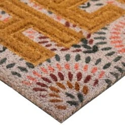 Northlight Brown And Pink "Hello" Floral Coir Outdoor Doormat 18" X 30" -Decor Haven Shop GUEST 52b85715 9336 409c bd0b 74356772ab8d