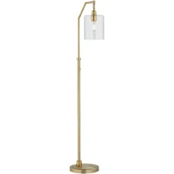 Possini Euro Design Kipling Modern 62 1/2" Tall Downbridge Arc Floor Lamp Warm Gold Metal Clear Glass Shade For Living Room Reading House -Decor Haven Shop GUEST 52dbd3a2 6537 44d4 abc1 e679cd209df7