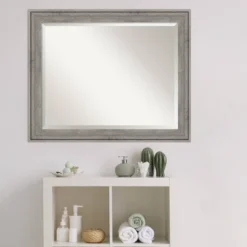 Regis Barnwood Framed Bathroom Vanity Wall Mirror Gray - Amanti Art -Decor Haven Shop GUEST 5305de80 5fb2 4da7 9854 709006ac0957