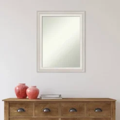 23" X 29" Non-Beveled Trio White Wash Silver Bathroom Wall Mirror - Amanti Art -Decor Haven Shop GUEST 54d65cea f33e 42fb 816b c094e6d1d85a