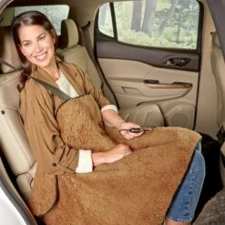 Heated Blanket 2-Pack - USB-Powered Fleece Throw Blankets For Travel, Home, Office, Or Camping - Winter Car Accessories By Stalwart (Brown) -Decor Haven Shop GUEST 55105a6c 7e63 4388 9878 280cbb99bd64