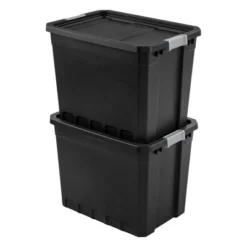 Sterilite Storage System Solution With 27 Gallon Heavy Duty Stackable Storage Box Container Totes With Grey Latching Lid, 12 Pack -Decor Haven Shop GUEST 554d8f74 8013 45ff 8bb4 bf7cce5dafd4