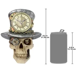 Design Toscano Steampunk Mad Hatter Skull Sculptural Wall Clock -Decor Haven Shop GUEST 55f94017 0585 4908 a96a ccba1d01a1c7