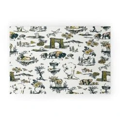 The Whiskey Ginger Yellowstone National Park Travel Pattern Welcome Mat - Society6 -Decor Haven Shop GUEST 56454439 7e79 4ede bf50 055733b3f22c