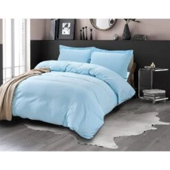 Elegant Comfort Luxury Silky Soft Wrinkle And Fade Resistant 3-Piece Solid Duvet Cover Set With Shams -Decor Haven Shop GUEST 56d96c7a 8007 4d24 be2b 884c7e79ea53