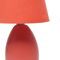 9.45" 2pk Petite Ceramic Oblong Bedside Table Desk Lamps With Matching Tapered Drum Shade Orange - Creekwood Home -Decor Haven Shop GUEST 570b7494 2445 47c9 98cf 9ce213140af8