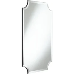 Noble Park Brix Rectangular Cut Corners Vanity Wall Mirror Beveled Edge Frameless 24" Wide For Bathroom Bedroom Living Room Home Office Entryway House -Decor Haven Shop GUEST 579c6dbc 5f0c 40f0 bfc1 90fe0645be95