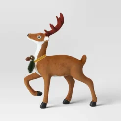 17" Flocked Deer With Greenery Animal Sculpture - Wondershop™ Brown -Decor Haven Shop GUEST 583d212b 9d1b 4646 84d7 a9d1d0348022