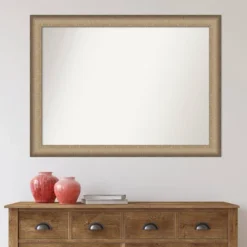 43" X 32" Non-Beveled Elegant Bathroom Wall Mirror Brushed Bronze - Amanti Art -Decor Haven Shop GUEST 58be4060 c17e 4626 8d9b d0878c493197