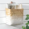 MDesign Woven Ombre Bamboo Hanging Wall Storage Organizer Basket, Natural/White -Decor Haven Shop GUEST 58e379b7 371f 4e88 ac87 44f728f34764