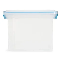 Sterilite 32 Quart Stackable Clear Plastic Storage Tote Container With Blue Gasket Latching Lid For Home And Office Organization, Clear -Decor Haven Shop GUEST 599d5c02 7af6 457c b7e8 d7088cc2ac3e