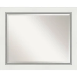 Eva White Silver Framed Bathroom Vanity Wall Mirror - Amanti Art -Decor Haven Shop GUEST 59b25bc6 f59b 4495 af7a f2e9b372dcbe