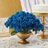 Bright Creations 60 Pack Artificial Blue Foam Roses, Faux Fake Flower Heads With Stems & Leaves For Decor & Craft, 136 Piece, 3 In -Decor Haven Shop GUEST 5ac31015 03c0 45f5 98f6 13b8e07a890f