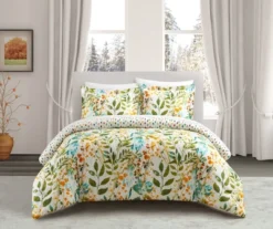 Chic Home Robin 7 Piece Duvet Cover Set Reversible Hand Painted Floral Print Design Bed In A Bag Bedding With Zipper Closure Multi-color -Decor Haven Shop GUEST 5b59385c f22d 49ec 9b0a f65a534d6671