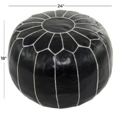 Bohemian Moroccans Leather Pouf - Olivia & May -Decor Haven Shop GUEST 5db3fc31 d741 42b8 9a9d 52643b062026