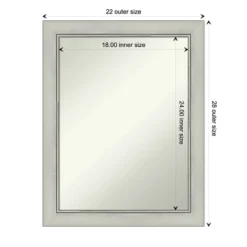 22" X 28" Non-Beveled Flair Silver Patina Wall Mirror - Amanti Art -Decor Haven Shop GUEST 5eabc49c f541 4e16 bd5f 7012c6e8c1ef