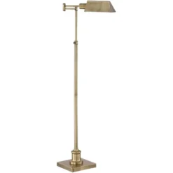 Regency Hill Industrial Adjustable Swing Arm Pharmacy Floor Lamp With USB Charging Port 54" Tall Aged Brass Living Room Reading -Decor Haven Shop GUEST 5f5f3d35 d025 45f4 bc19 01bd88396bfc 1