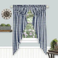 Kate Aurora Farmhouse Plaid Gingham Check Swag Valance Curtain Panel Pair -Decor Haven Shop GUEST 61bef5ea 5f89 452a b789 b0d348ecec72