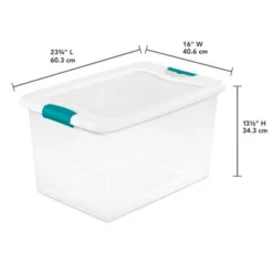 Sterilite 64 Quart Large Latching Stackable Clear Plastic Storage Tote Box, 12 Pack & Deep Clip Container Bins For Organization And Storage, 4 Pack -Decor Haven Shop GUEST 628ae042 f697 46ba 92e0 b5647dd284be