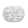 BirdRock Home Round Pouf Foot Stool Ottoman - Ivory -Decor Haven Shop GUEST 6301d006 c6ac 462e b0d4 6048e9073bd3