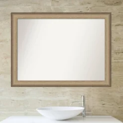 43" X 32" Non-Beveled Elegant Bathroom Wall Mirror Brushed Bronze - Amanti Art -Decor Haven Shop GUEST 635902f7 f0e5 4cf2 a9a6 0958169f75d4