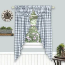 Kate Aurora Farmhouse Plaid Gingham Check Swag Valance Curtain Panel Pair -Decor Haven Shop GUEST 6484734b 6c90 49ba a192 06b105a1e4ef