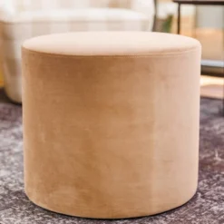 19" Round Pouf Ottoman - WOVENBYRD -Decor Haven Shop GUEST 648668c8 f0d6 4b5a a144 c87e1e285d38