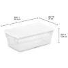 Sterilite 6 Quart Clear Plastic Stacking Storage Container Tote With White Lid For Garage, Kitchen, And Closet Organization -Decor Haven Shop GUEST 65e69250 b365 4160 bccb 3471b0728620