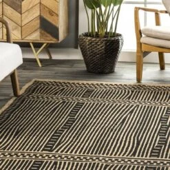 NuLOOM Noel Bohemian Striped Hand Woven Jute Area Rug -Decor Haven Shop GUEST 668ac38f 5d69 4766 a5bc b388aa21aab4