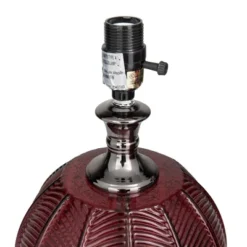 Glam Velvet Table Lamp Dark Red - Olivia & May -Decor Haven Shop GUEST 675338fc 2637 4ce1 8f61 2cae35ddde1d