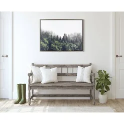 28" X 38" Sylvie Lush Green Forest On A Foggy Day Framed Canvas Gray - Kate & Laurel All Things Decor -Decor Haven Shop GUEST 680f4831 f012 44b2 a880 701d51da4168