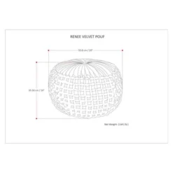 Vanessa Round Pouf - Wyndenhall -Decor Haven Shop GUEST 68d679cd a67e 4d95 92b1 98b331a77f8f