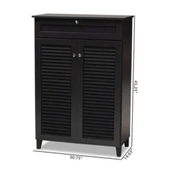 Shelf Wood Shoe Storage Cabinet With Drawer Coolidge Black - Baxton Studio -Decor Haven Shop GUEST 6a8d38a6 51bb 4c06 b87a 64d900ced4c4