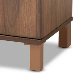 Talon Two-Tone Wood 2 Door Shoe Storage Cabinet Walnut Brown/Dark Gray - Baxton Studio -Decor Haven Shop GUEST 6bd33d3a 89e0 4125 a223 b6898f05e21b