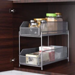 NEX 2 Tier Sliding Wired Basket Drawer Organizer Silver -Decor Haven Shop GUEST 6bfbf0d9 5c12 4a0c aed4 6dcf5918f718