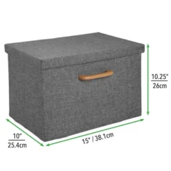 MDesign Soft Textured Fabric Home Storage Organizer Box, 2 Pack -Decor Haven Shop GUEST 6c2c7e54 5c22 451a bd8e 6fcf380e93d3