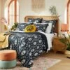 Palm Frond Printed Quilt Sham Black/Off-White - Opalhouse™ Designed With Jungalow™ -Decor Haven Shop GUEST 6cd9ffdc f4ba 40aa b354 16e743de682a