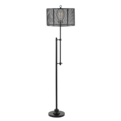 64.5" Noah Modern Industrial Iron Height-Adjustable LED Floor Lamp Black (Includes LED Light Bulb) - JONATHAN Y -Decor Haven Shop GUEST 6ce831ed 9b0d 4da7 96d9 4ad16f699a15