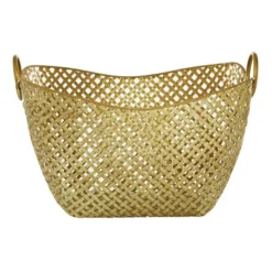 16.75"x11.5" Large Gold Metal Basket - Olivia & May -Decor Haven Shop GUEST 6dc9e4d5 65ed 4483 9782 5802aa718175