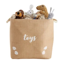 Juvale Pet Toy Storage Basket With Handles, Foldable Jute Bin (15 X 12 X 14 Inches) -Decor Haven Shop GUEST 6fdff10c fa53 4646 b2d4 3349af8fb374