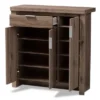 Laverne Modern And Contemporary Oak Finished Shoe Cabinet Brown - Baxton Studio -Decor Haven Shop GUEST 7026d066 7dcc 4034 88cd fd3cd116a934