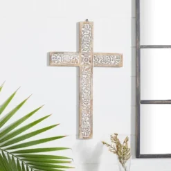 Mango Wood Biblical Carved Cross Wall Decor Brown - Olivia & May -Decor Haven Shop GUEST 71e888bd 4f58 471a 8601 af7881a5c52a