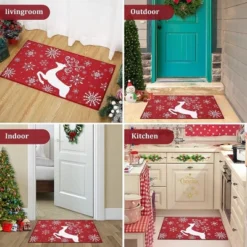 Trinity Christmas Deer Decorative Doormat Xmas Holiday Welcome Door Mat, 17" X 29" -Decor Haven Shop GUEST 7258f725 1ec7 4f57 9872 4bbff93ce200