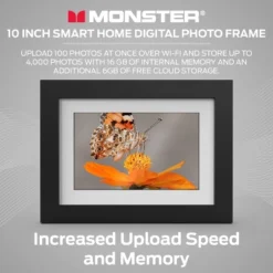 Monster Smart Home 16 GB Digital Photo Frame, High Definition 1280p Smart Picture Frame-8 Inch -Decor Haven Shop GUEST 72680c17 a649 4877 94b5 461342acfddc