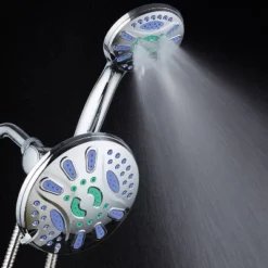 7" 48 Setting Elite High Pressure Ultra Luxury Three-Way Rainfall Shower Head Combo Chrome - AquaDance -Decor Haven Shop GUEST 7276e569 76a0 40a5 9904 86ad8455f7ac