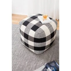 Chinese Checkers Pouf Black/White - Anji Mountain -Decor Haven Shop GUEST 7376bb90 81ae 4dea 9908 e6e554671103