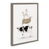 18" X 24" Sylvie Stacked Farm Animals Framed Canvas Wall Art By Amy Peterson Gray - Kate And Laurel -Decor Haven Shop GUEST 74aaa0e8 f7b1 469b b3a0 8e4b7f13e82b