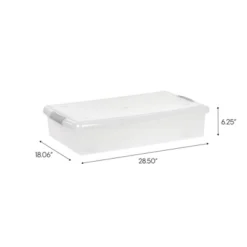 IRIS 40qt Underbed Plastic Storage Container With Lid And Buckles Clear -Decor Haven Shop GUEST 74c74d2c c241 492b aaf7 41c6d9631ffb